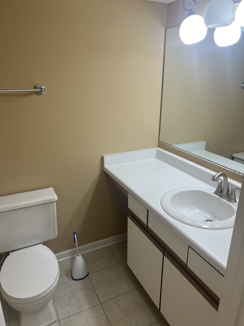 250 Regal Court Roselle, IL 60172 - Photo 7 of 17 a bathroom with a sink a toilet and a mirror