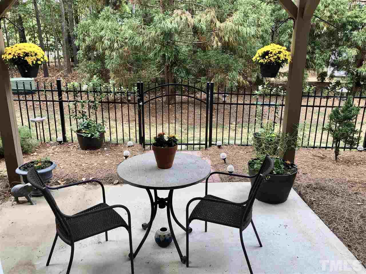 6107 Shandwick Court Raleigh, NC 27609 - Photo 17 of 21 Enclosed with a gate. A perfect spot to enjoy yourself and with a dog.