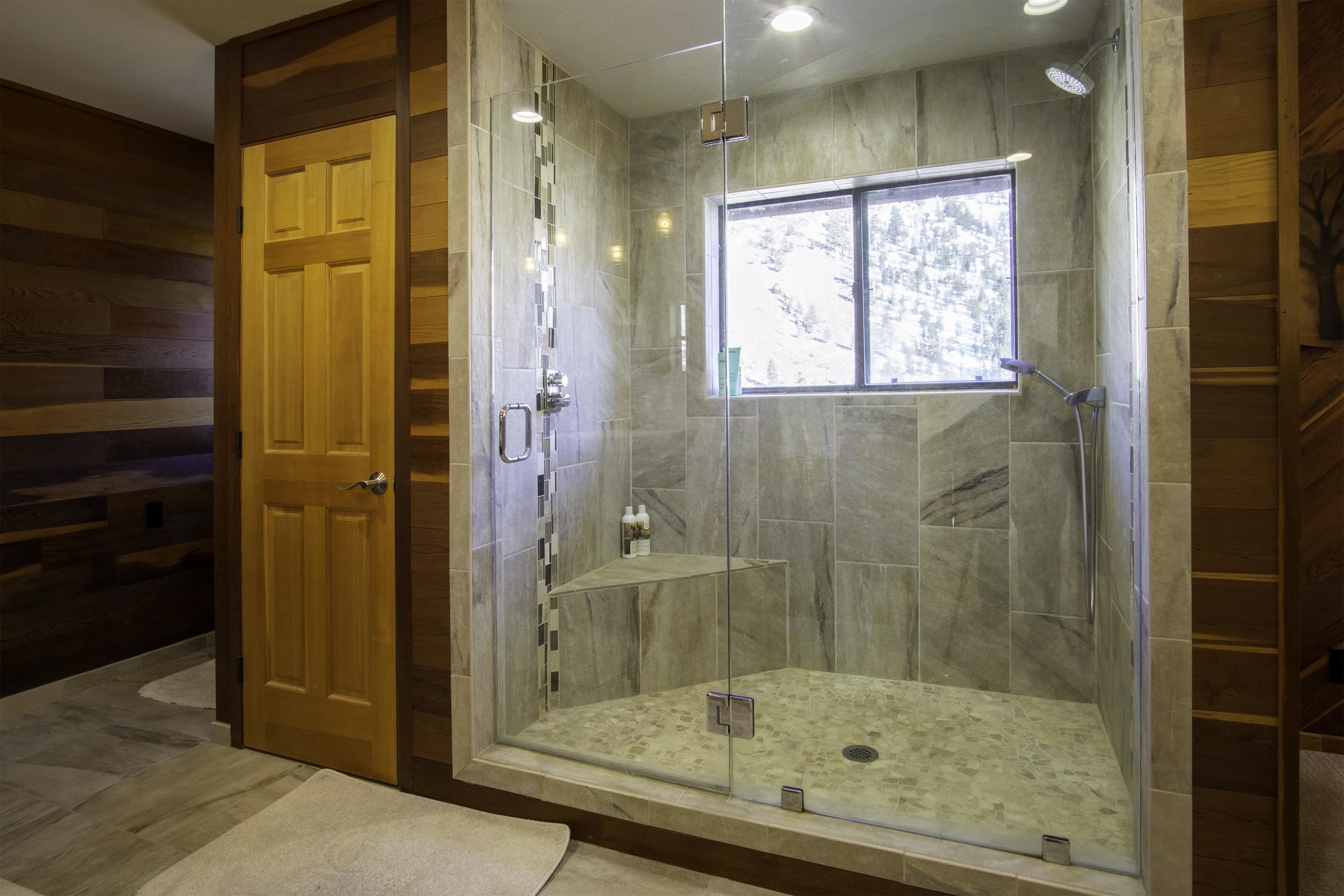 214 Skyline Road June Lake, CA 93529 - Photo 28 of 39 a bathroom with a shower