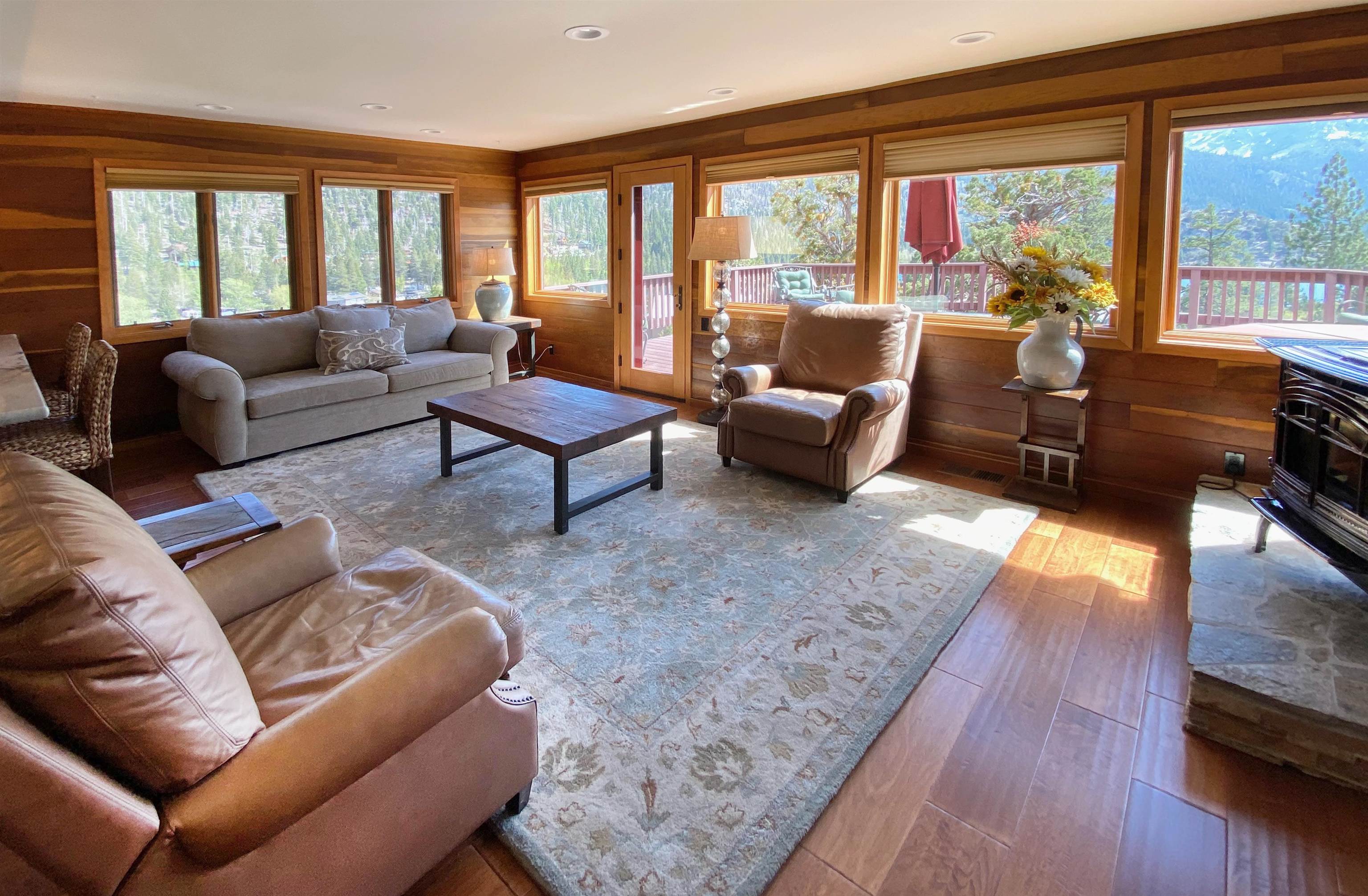 214 Skyline Road June Lake, CA 93529 - Photo 4 of 39 a living room with furniture and a large window