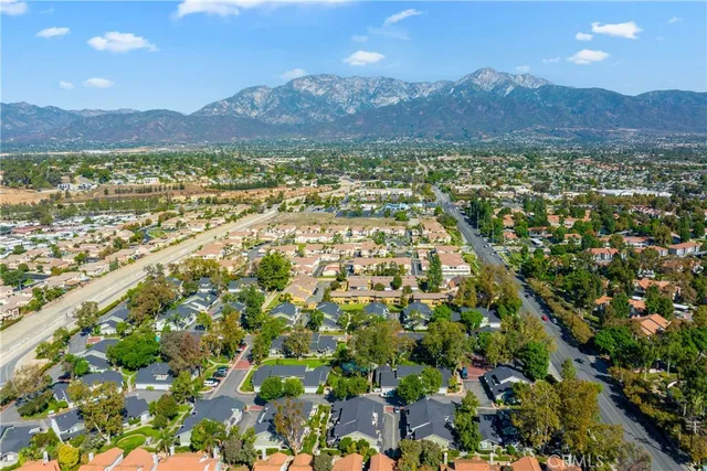 a view of city and mountain