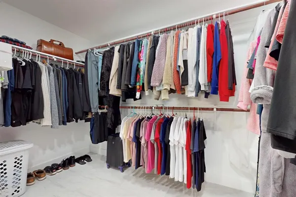a view of a walk in closet