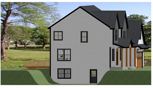 a view of a house with a yard