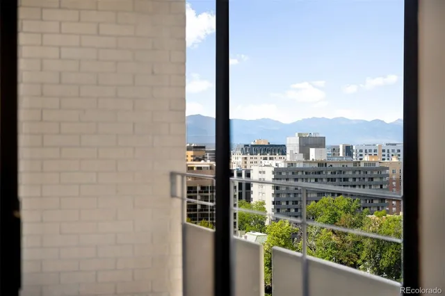 a city view from a balcony