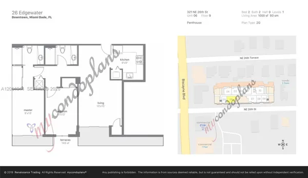 $3,500 | 321 Northeast 26th Street, Unit PH906, Miami, FL 33137
