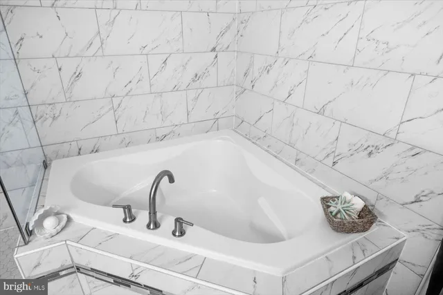 a view of a lake with sitting area