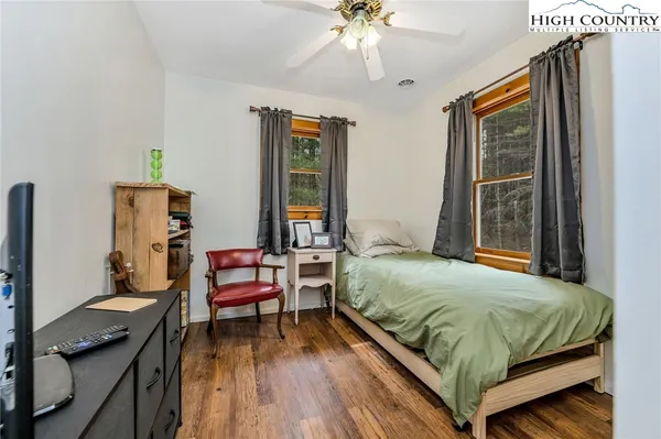 a view of a lake with mountains in the background