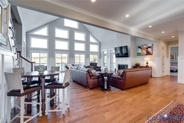 a bathroom with a sink vanity and mirror