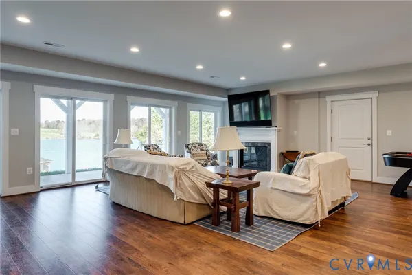 a view of a yard with an outdoor space