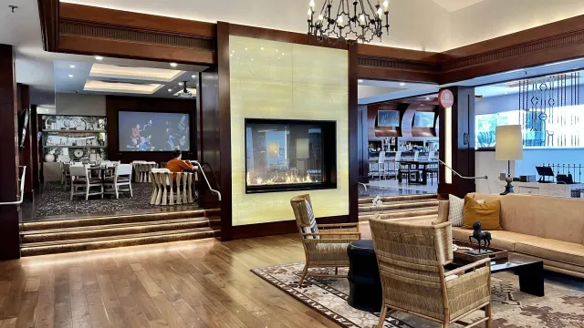 a view of a house with outdoor seating area