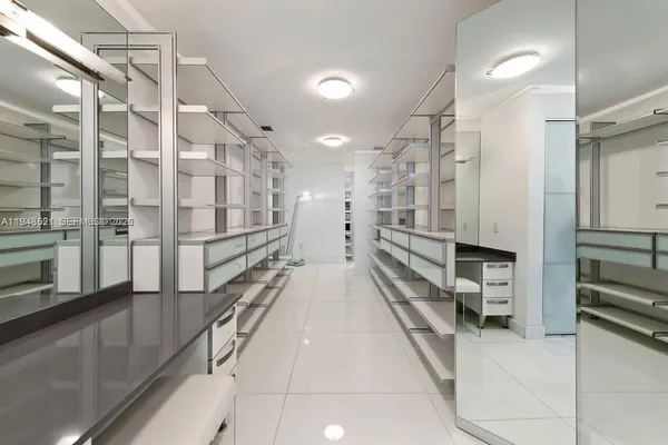 a view of a walk in closet