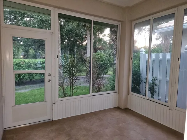 a view of a room that has a balcony