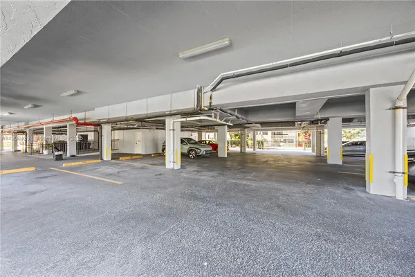 a view of a car garage