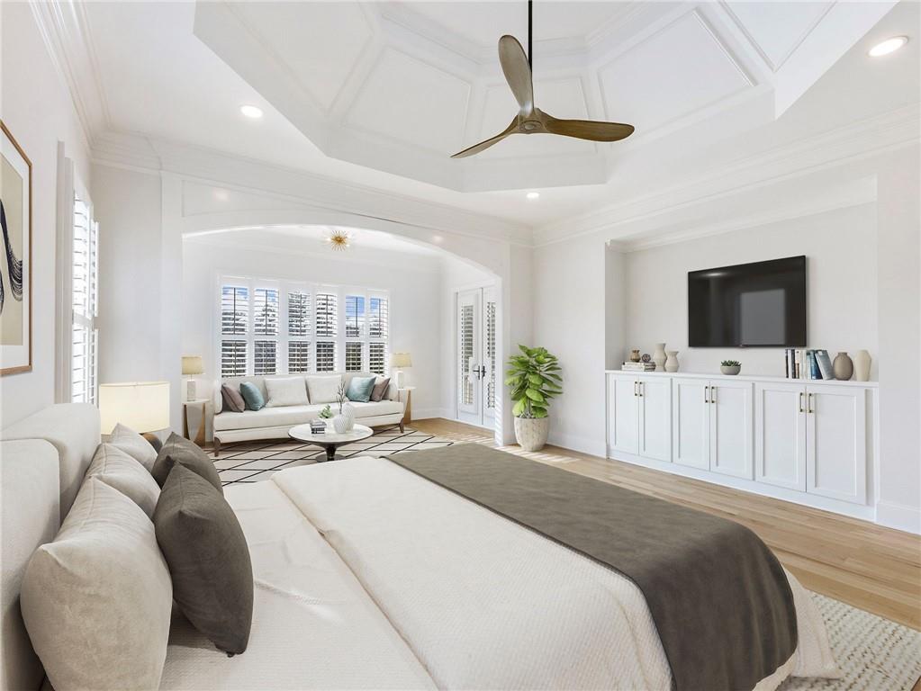 5651 Old Wilkie Road Gainesville, GA 30506 - Photo 28 of 78 a spacious bedroom with a large bed and a flat screen tv