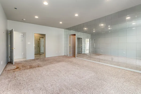 a view of a room with an empty space