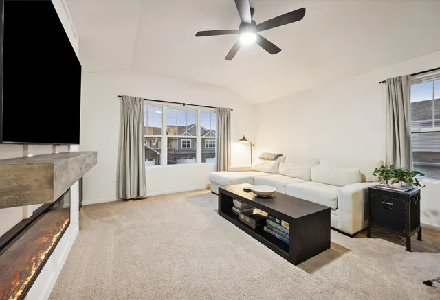 a bedroom with a bed and furniture