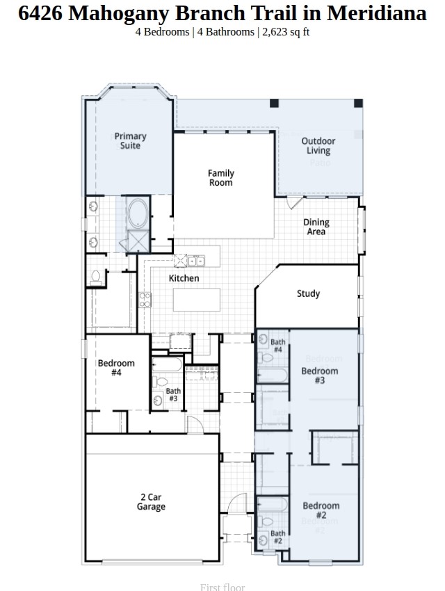 6426 Mahogany Branch Trail Rosharon, TX 77583 - Photo 14 of 14 Spec Floorplan