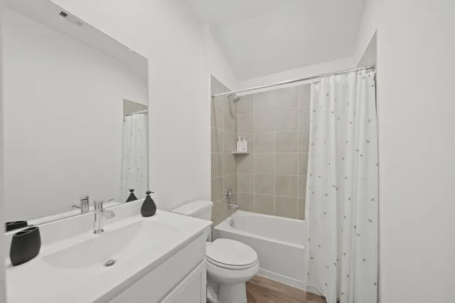 a view of a backyard with a garden and plants