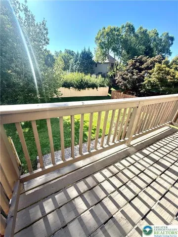 a view of a balcony with lake view
