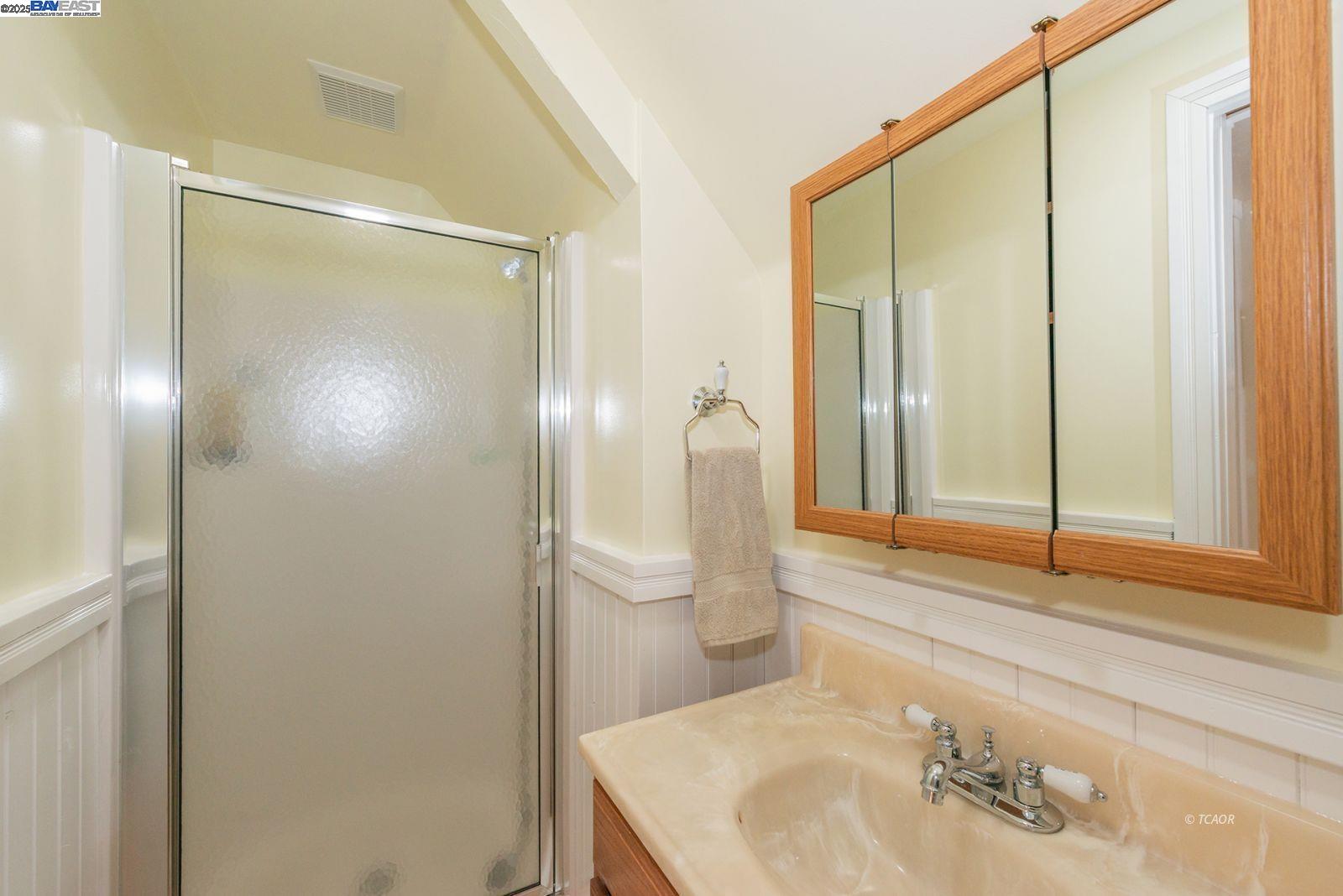 21 Cedar Road Trinity Center, CA 96091 - Photo 15 of 50 a bathroom with a sink and a mirror