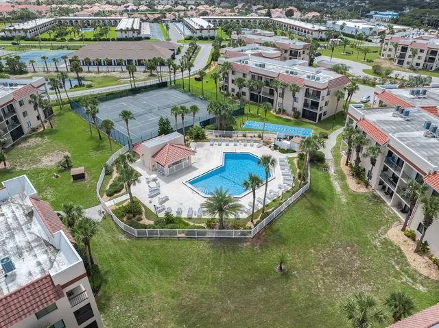 an aerial view of a city