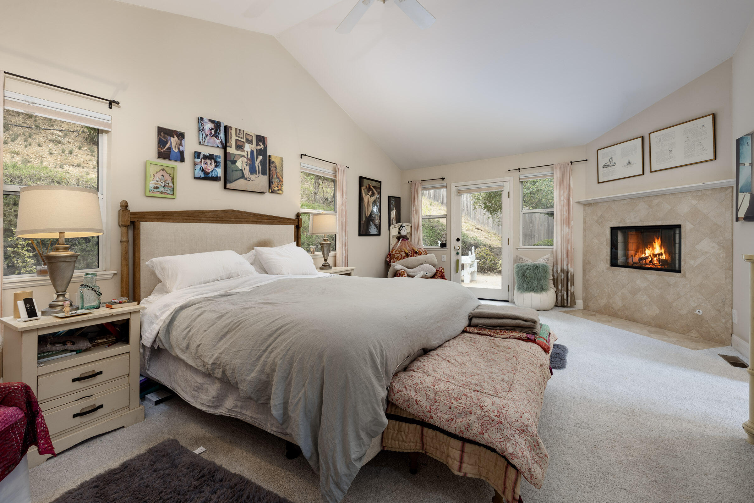 1352 Manitou Road Santa Barbara, CA 93101 - Photo 15 of 27 a bedroom with a bed and a lamp on dresser