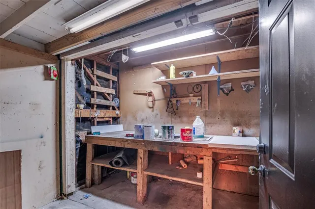 a room with storage and utility