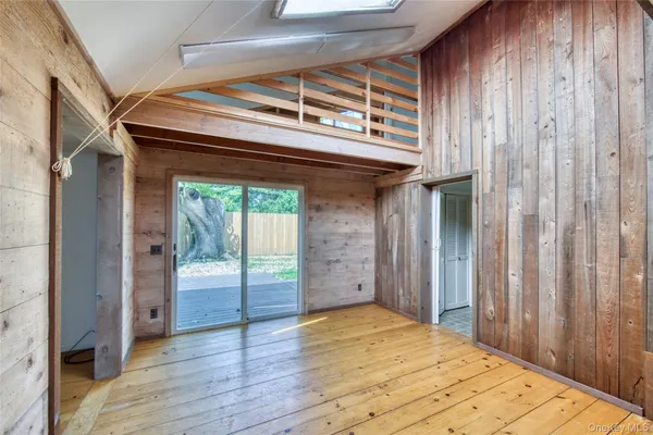 an empty room with a window