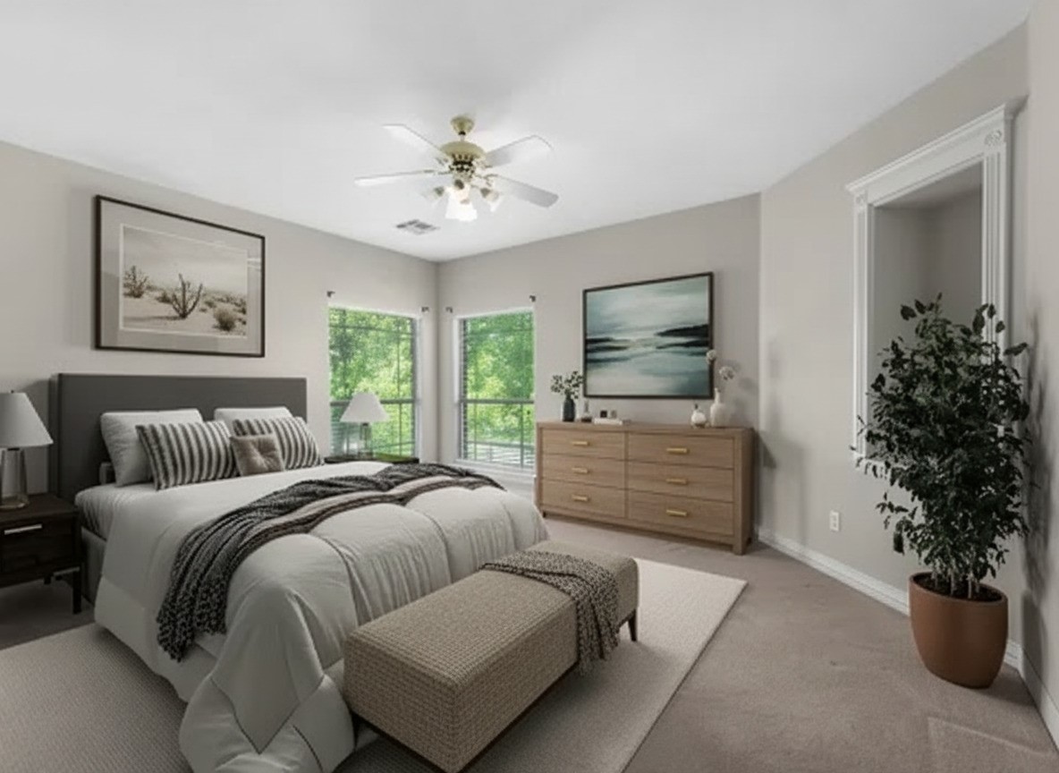 3311 El Dorado Boulevard Missouri City, TX 77459 - Photo 18 of 29 a spacious bedroom with a bed and a window
