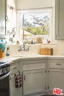 a close view of kitchen sink