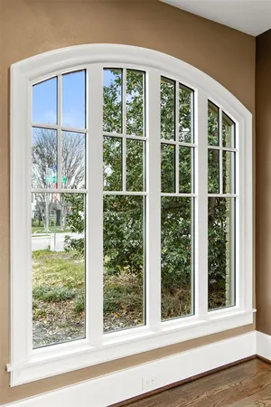 a view of a house that has a windows