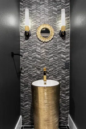 a bathroom with a sink