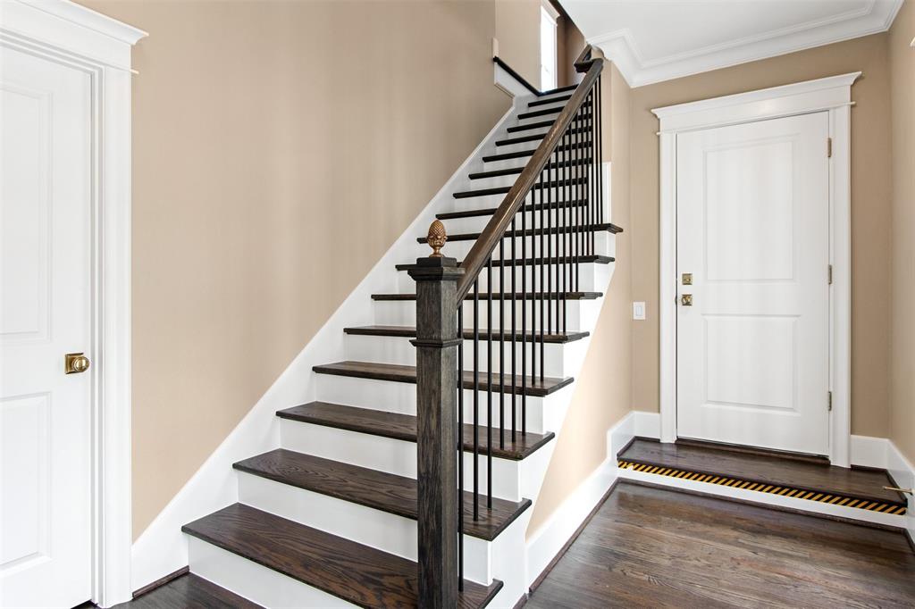 5230 Homer Street Dallas, TX 75206 - Photo 30 of 39 a view of entryway with wooden floor and stairs