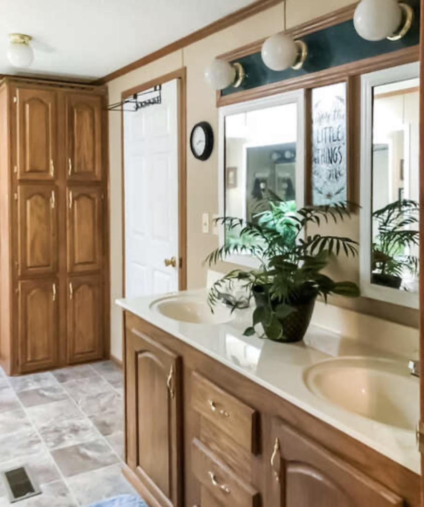 121 Red Top Road Indian Mound, TN 37079 - Photo 11 of 19 a bathroom with a granite countertop sink and a large mirror