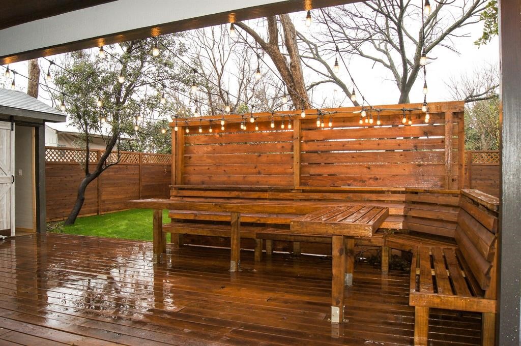 1727 Pueblo Street Dallas, TX 75212 - Photo 27 of 27 a view of a backyard with sitting area and tree s