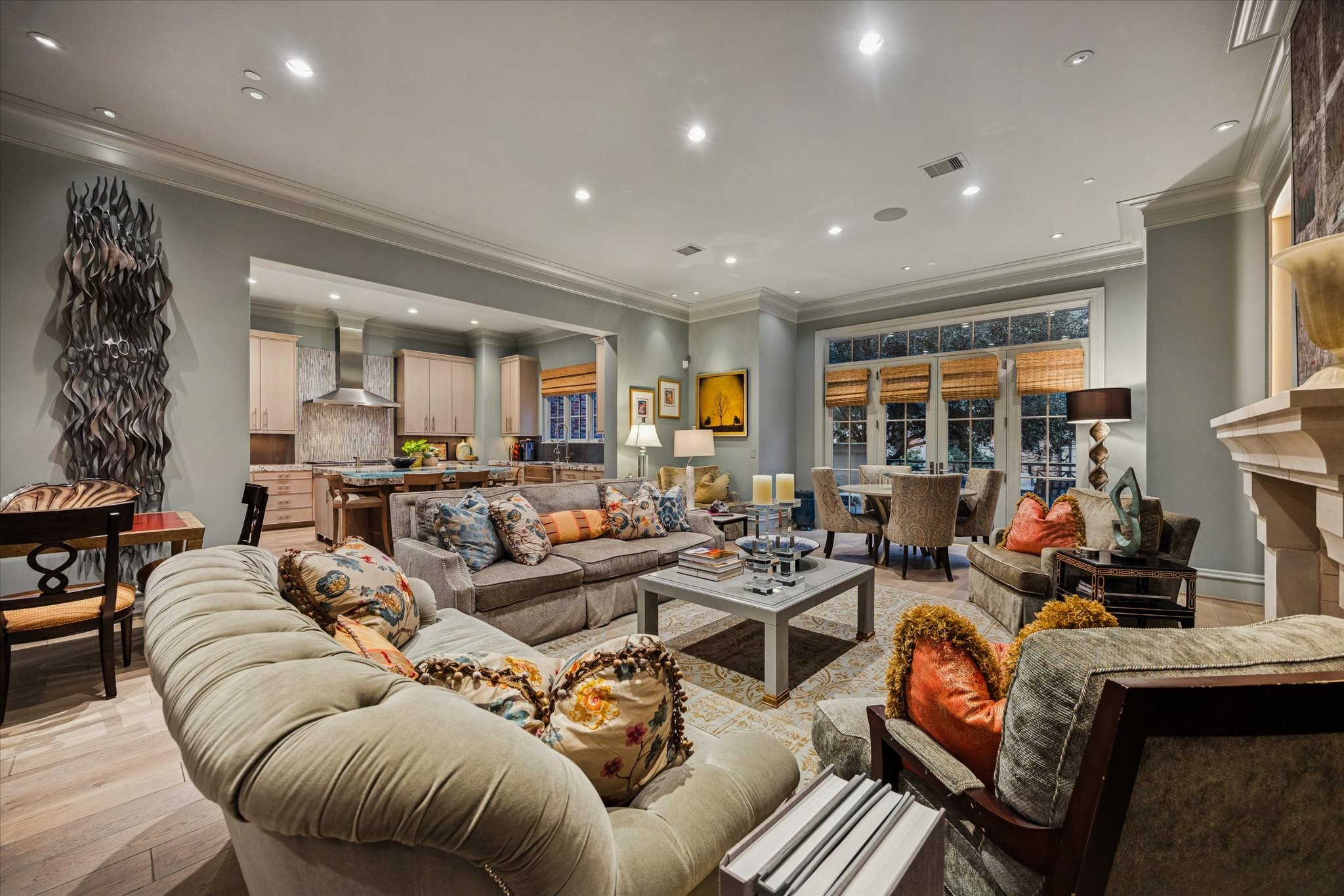 1225 Place Royale Way Houston, TX 77056 - Photo 14 of 45 a living room with furniture fireplace and a large window