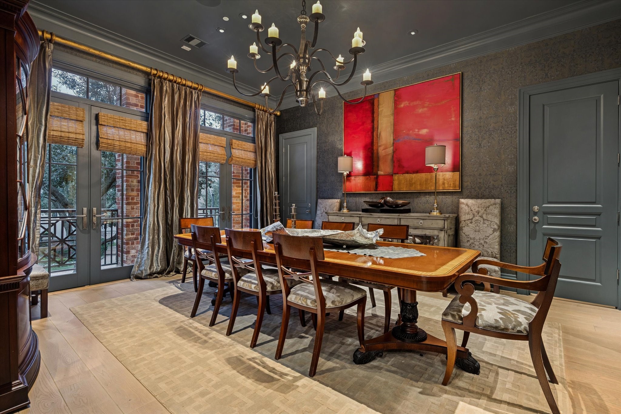 1225 Place Royale Way Houston, TX 77056 - Photo 16 of 45 a view of a dining room with furniture window and outside view