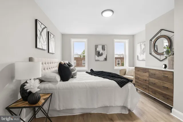 a view of a bathroom with windows