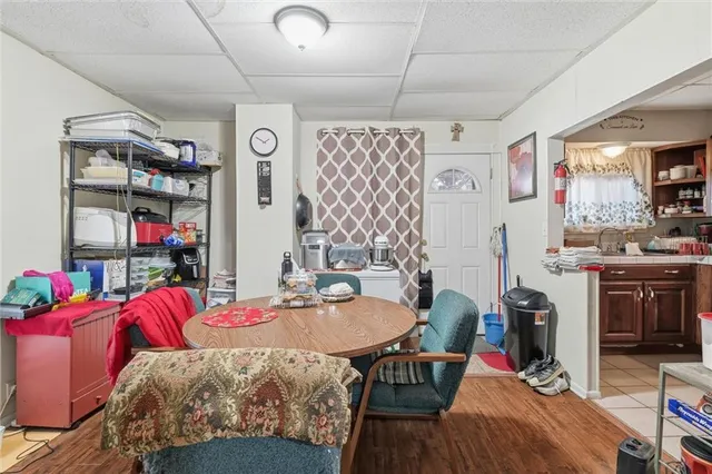a kitchen that has a sink and cabinets