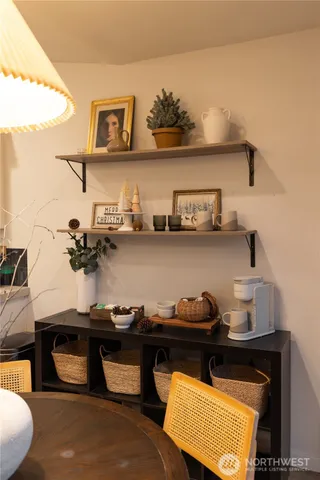 a kitchen with a stove and cabinets