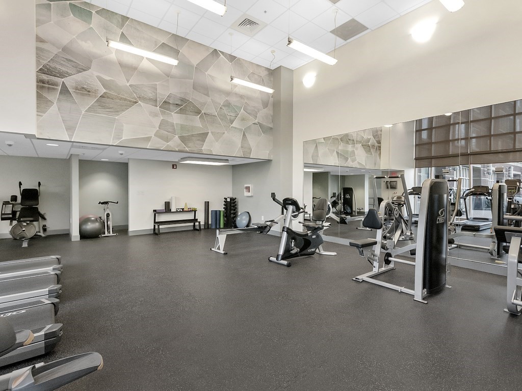 8 Museum Way, Unit 504 Cambridge, MA 02141 - Photo 21 of 30 a view of a room with gym equipment