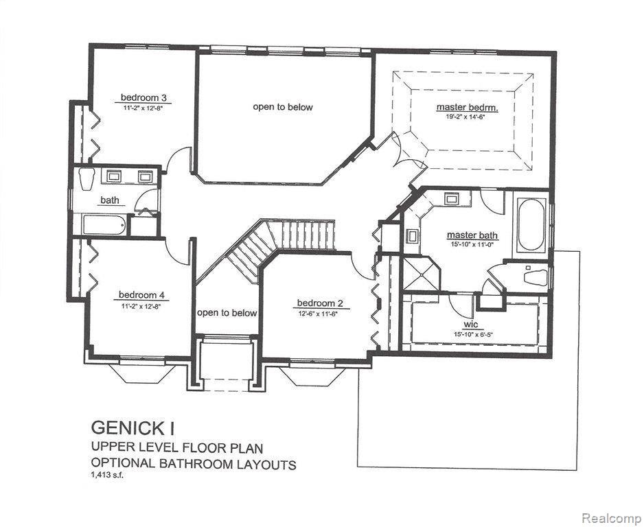1675 Mackwood Road Rochester, MI 48307 - Photo 6 of 6 Upper level floor plan optional