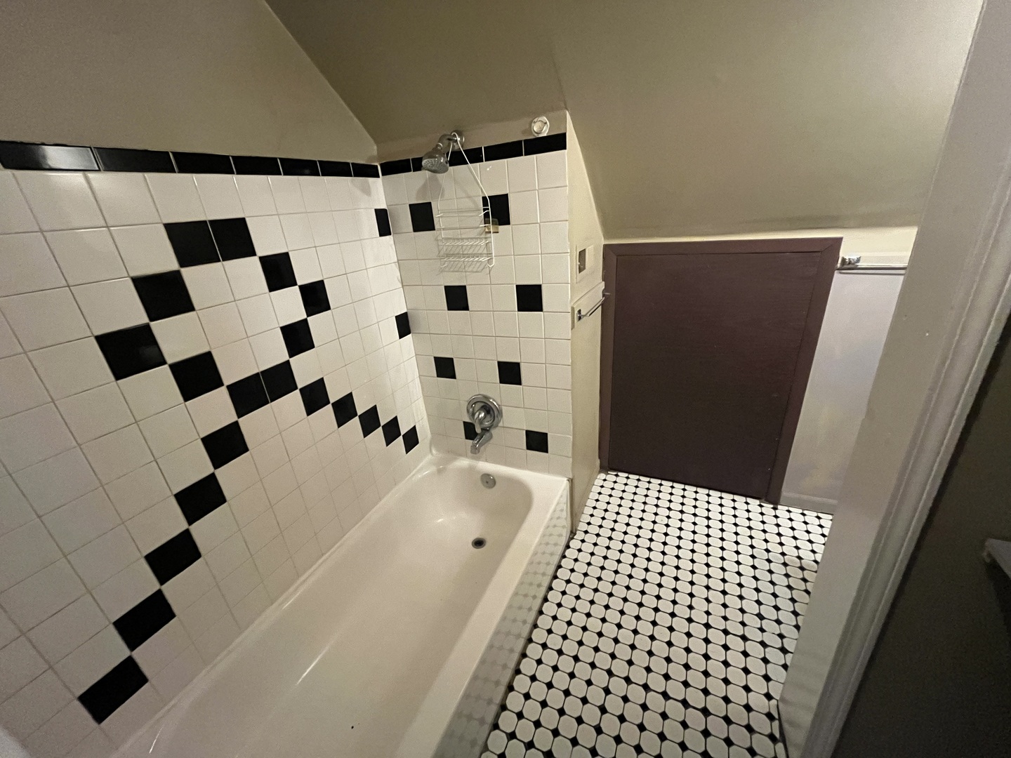 6916 South Lowe Avenue Chicago, IL 60621 - Photo 15 of 22 a bathroom with a black white checkered floor