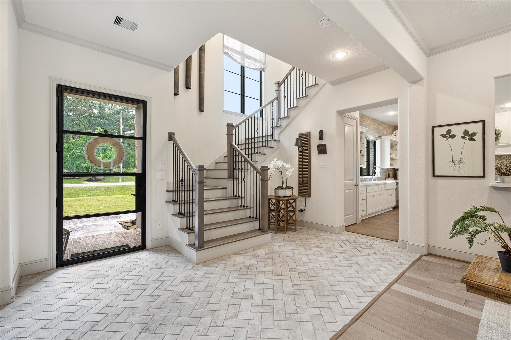 30702 Spring Lake Boulevard Tomball, TX 77375 - Photo 6 of 49 upgraded steel and glass entry door with hardwood stairs