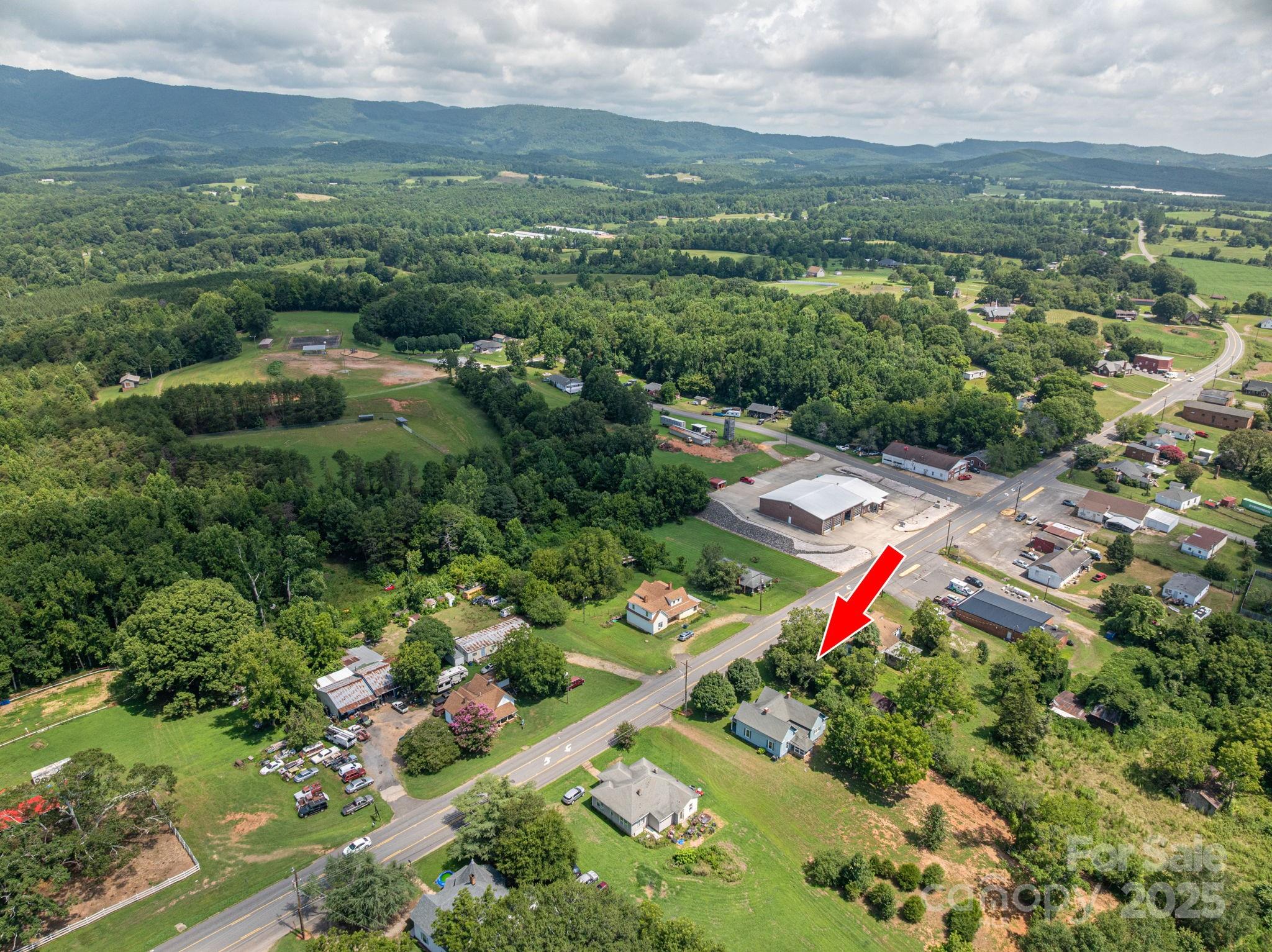 5746 Casar Road Casar, NC 28020 - Photo 24 of 24 an aerial view of residential houses with outdoor space and trees