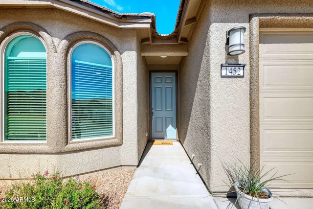 a front view of a house