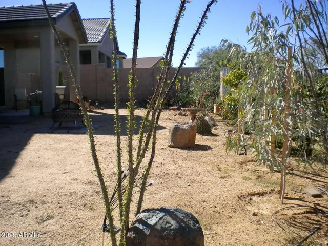 a house view with a outdoor space