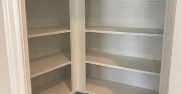 a close view of closet