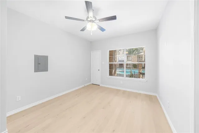 an empty room with a window