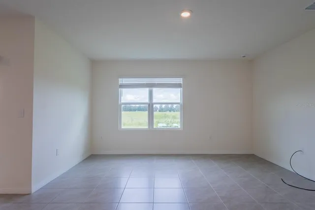 an empty room with a window